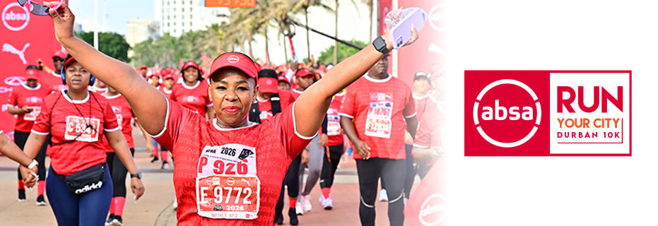 Absa RUN YOUR CITY DURBAN 10K 2026 banner